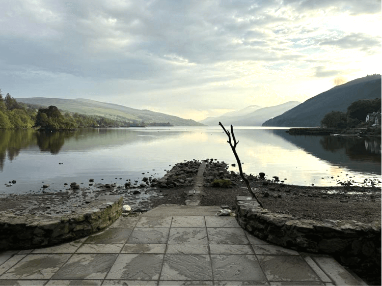 Loch and mountains
